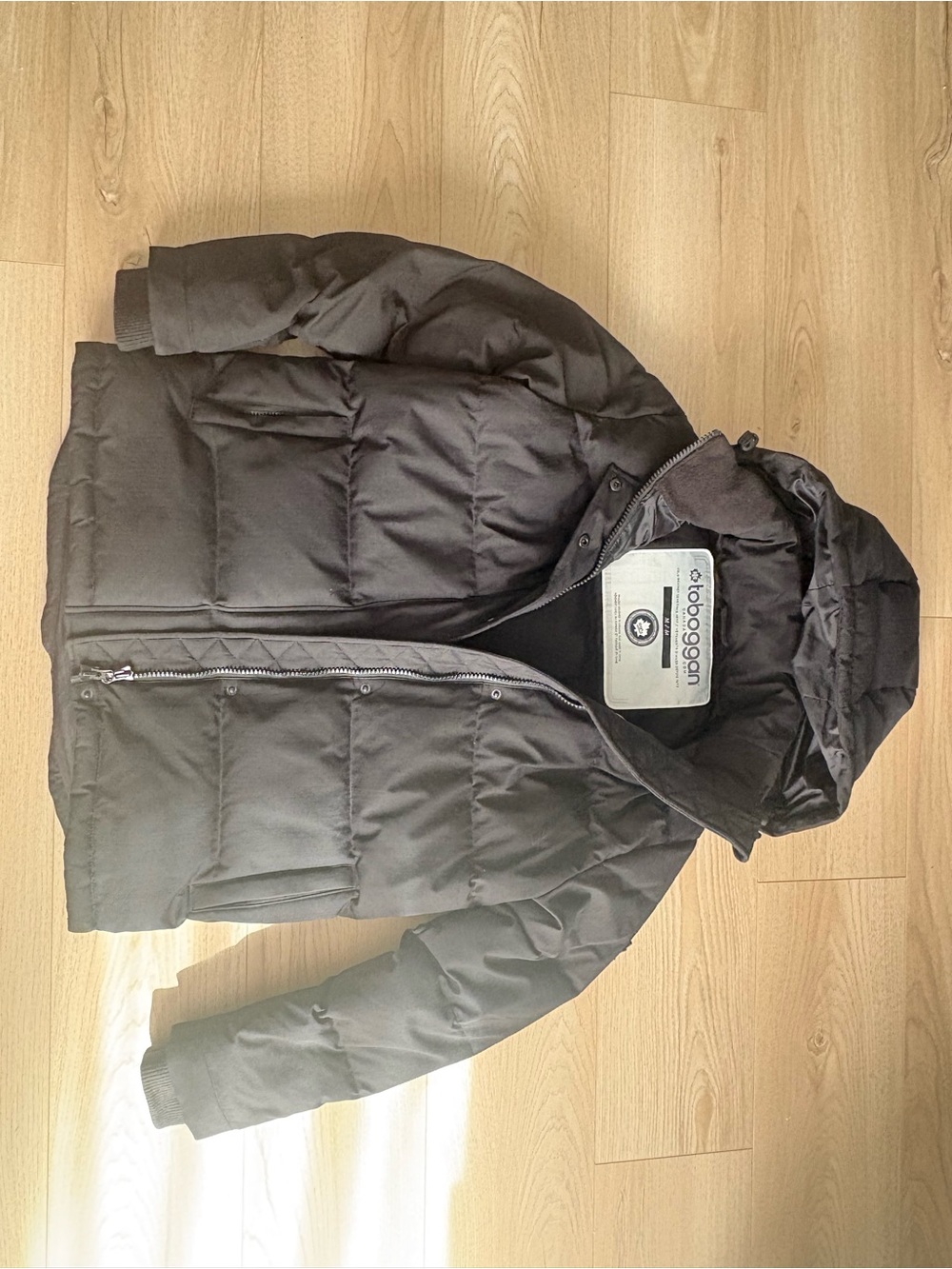 Women's Black Hooded Puffer Coat